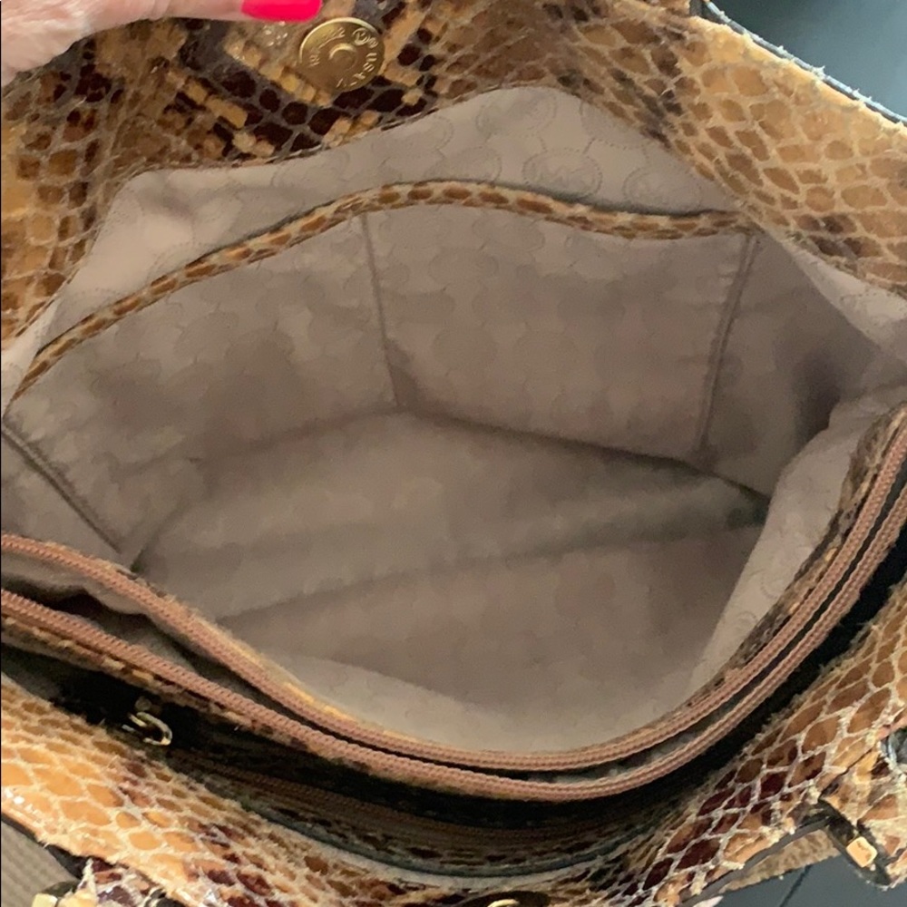 Michael Kors Leather Python Shoulder Bag - image 4